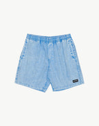 The Dopamine 18" Swim Shorts - Blue Acid Wash by Afends - view 2