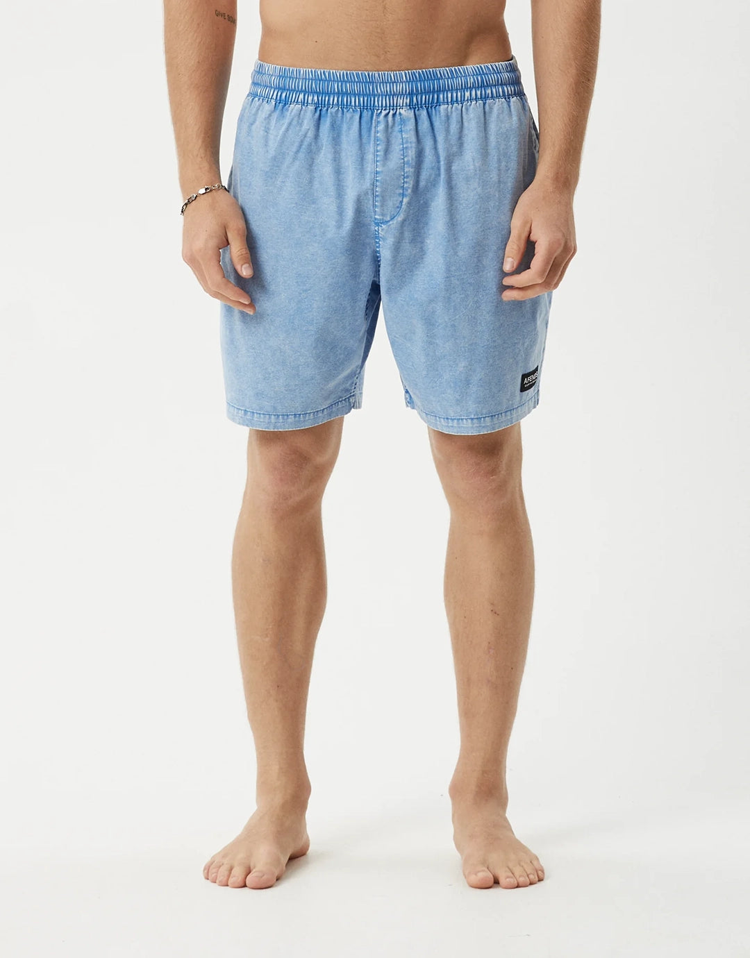 The Dopamine 18" Swim Shorts - Blue Acid Wash