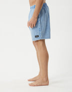 The Dopamine 18" Swim Shorts - Blue Acid Wash by Afends - view 5