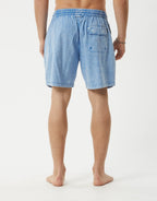 The Dopamine 18" Swim Shorts - Blue Acid Wash by Afends - view 6