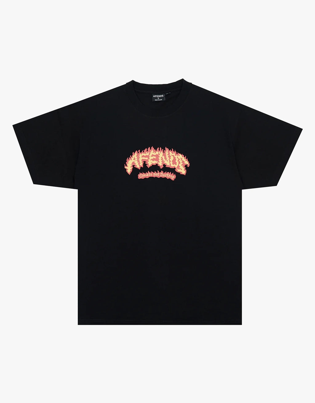 Flame On Boxy T-Shirt - Black