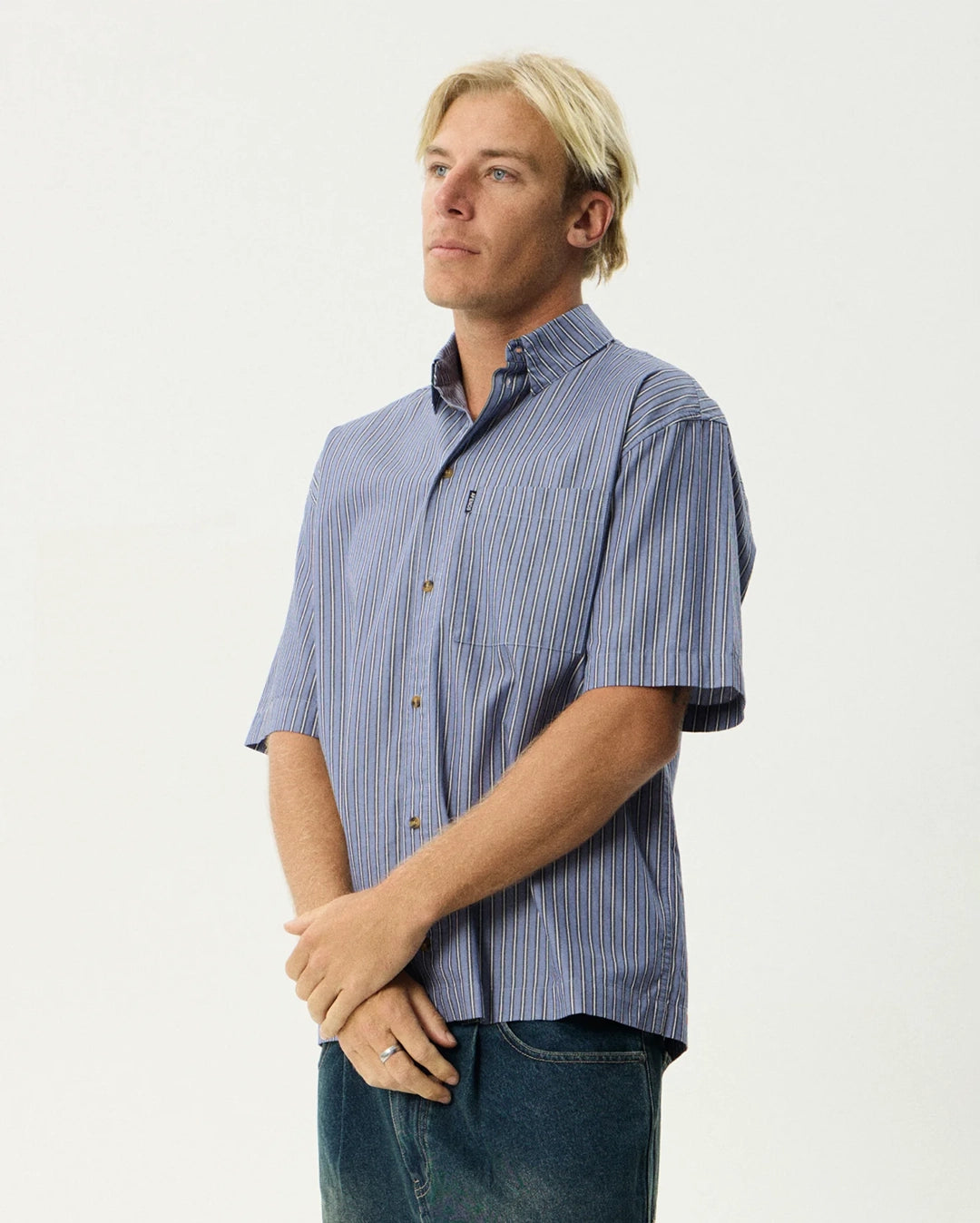 Shipwreck Stripe Short Sleeve Shirt - Marlin