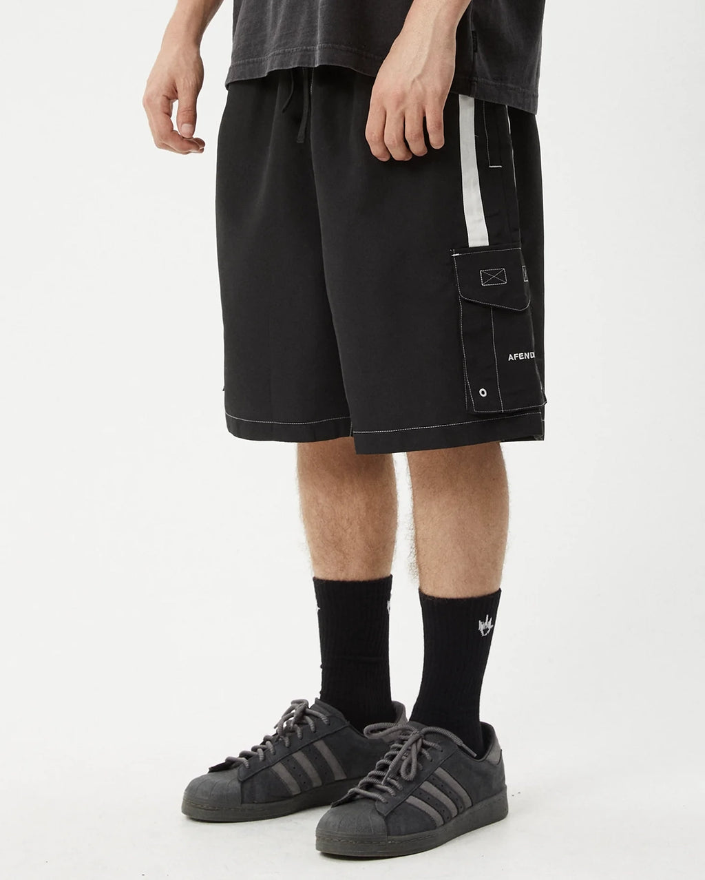 House Related 20" Cargo Swim ShortS - Black by Afends - view 5