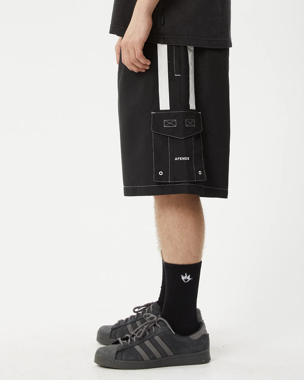 House Related 20" Cargo Swim ShortS - Black by Afends - view 6