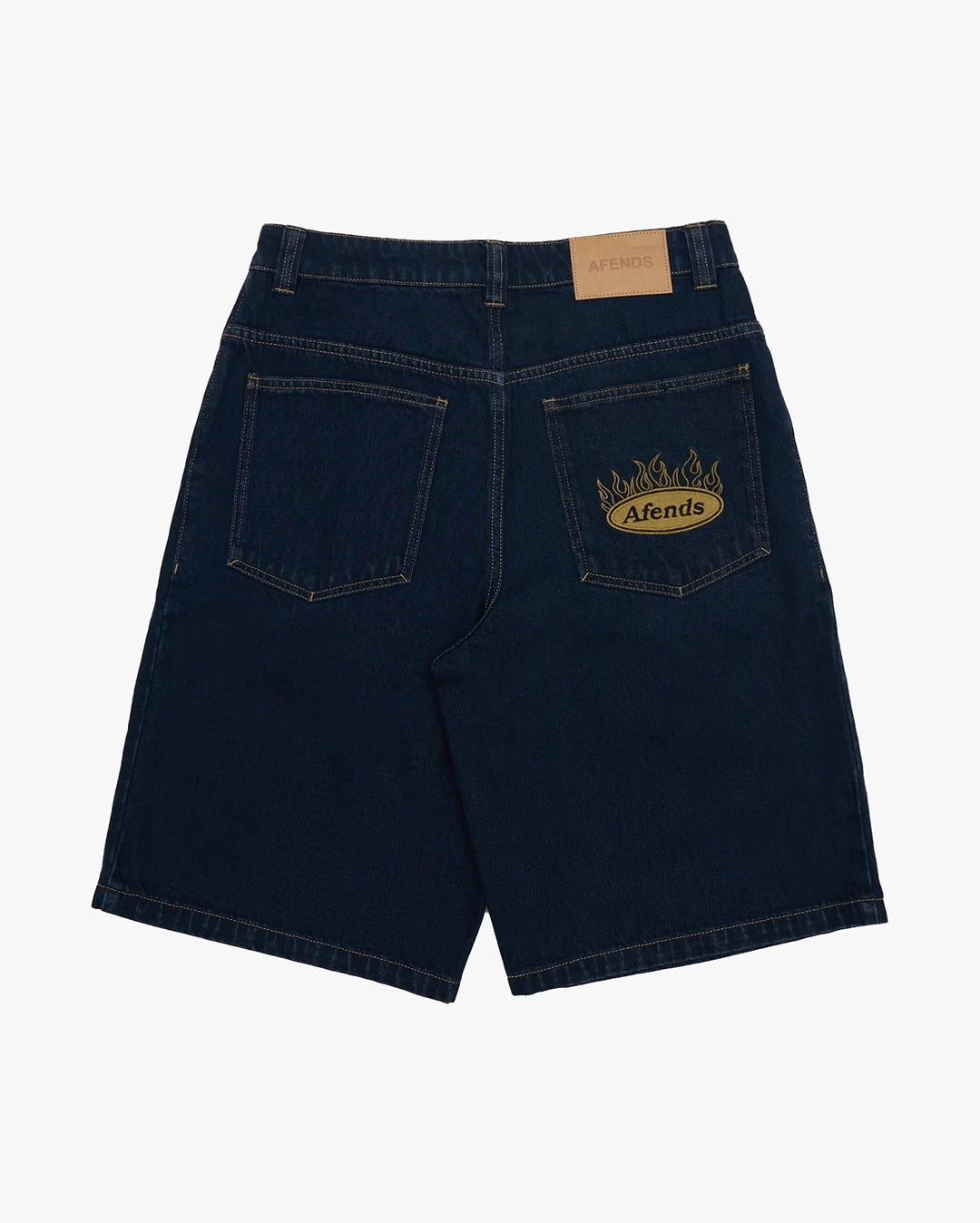 Fast Forward 24" Ultra Baggy Denim Pleated Shorts - Ink