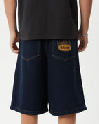 Fast Forward 24" Ultra Baggy Denim Pleated Shorts - Ink by Afends - view 5