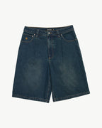 Fast Forward 24" Ultra Baggy Denim Pleated Shorts - Vintage Wash by Afends - view 3