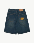 Fast Forward 24" Ultra Baggy Denim Pleated Shorts - Vintage Wash by Afends - view 4