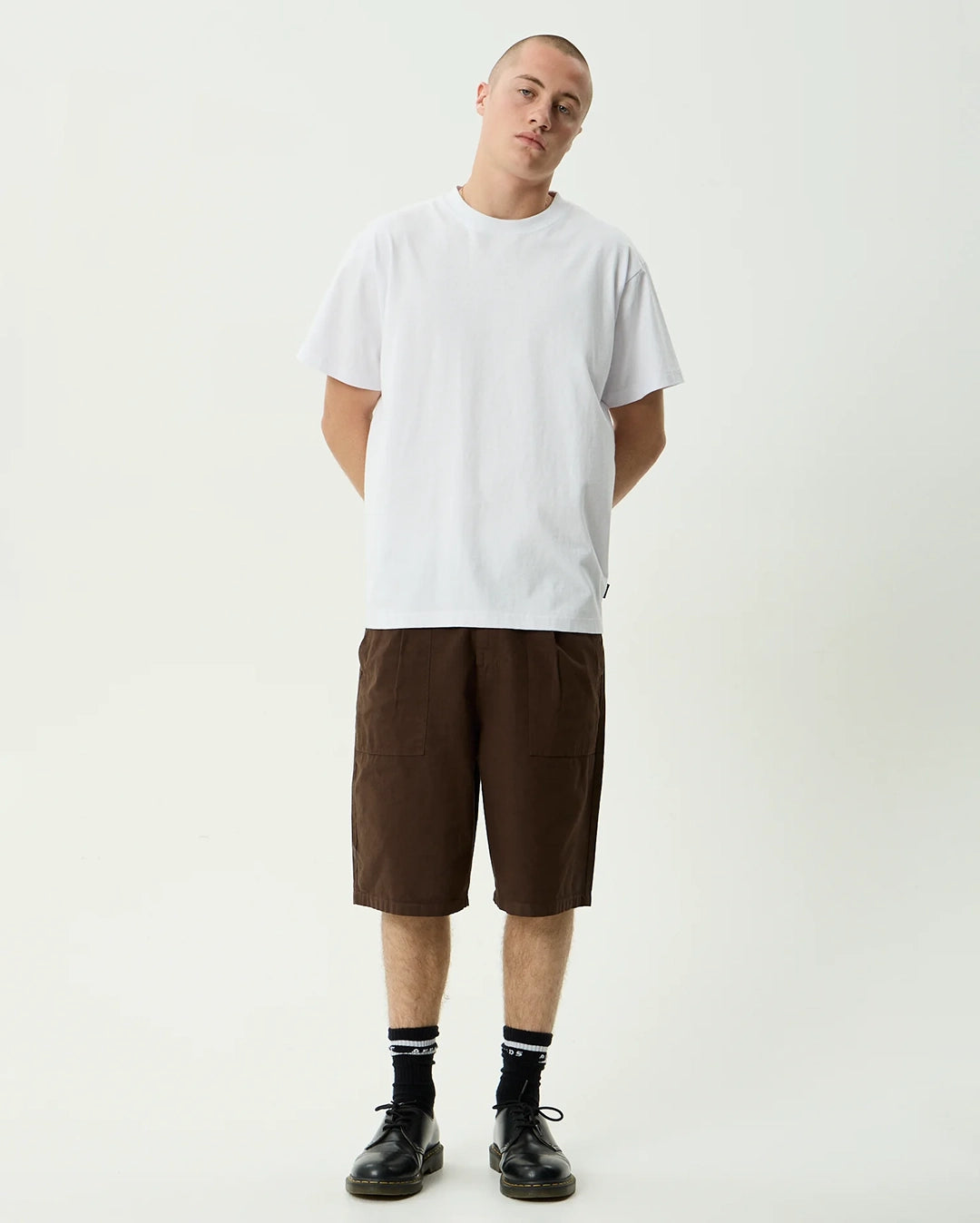 Glider 22" Pleated Shorts - Coffee by Afends - view 2