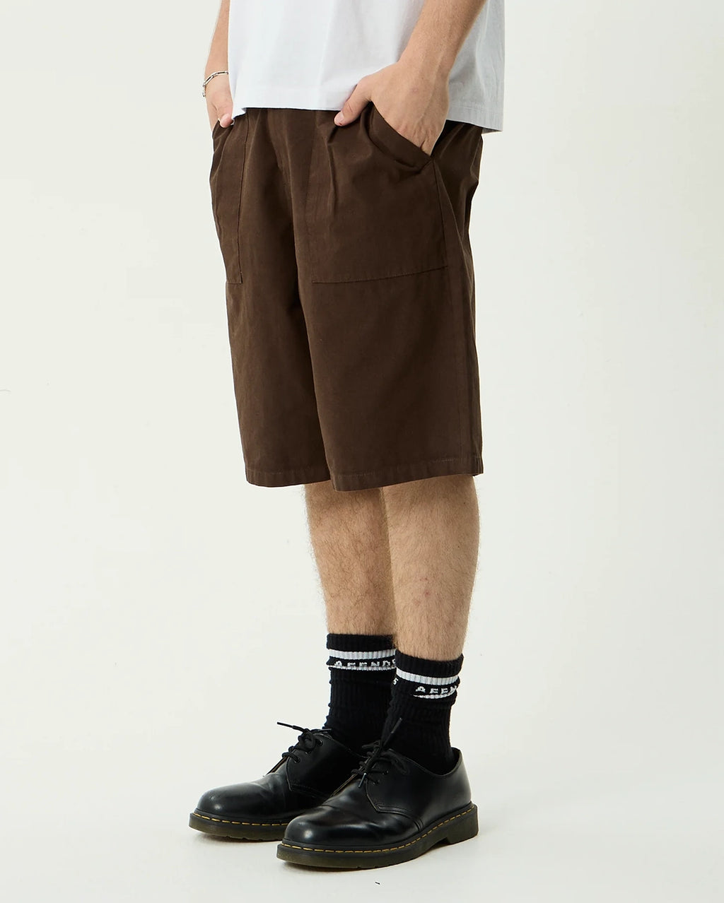 Glider 22" Pleated Shorts - Coffee by Afends - view 3