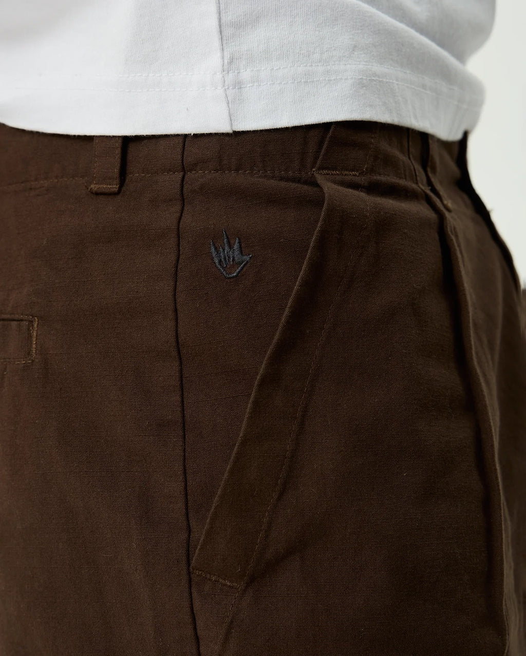 Glider 22" Pleated Shorts - Coffee by Afends - view 6