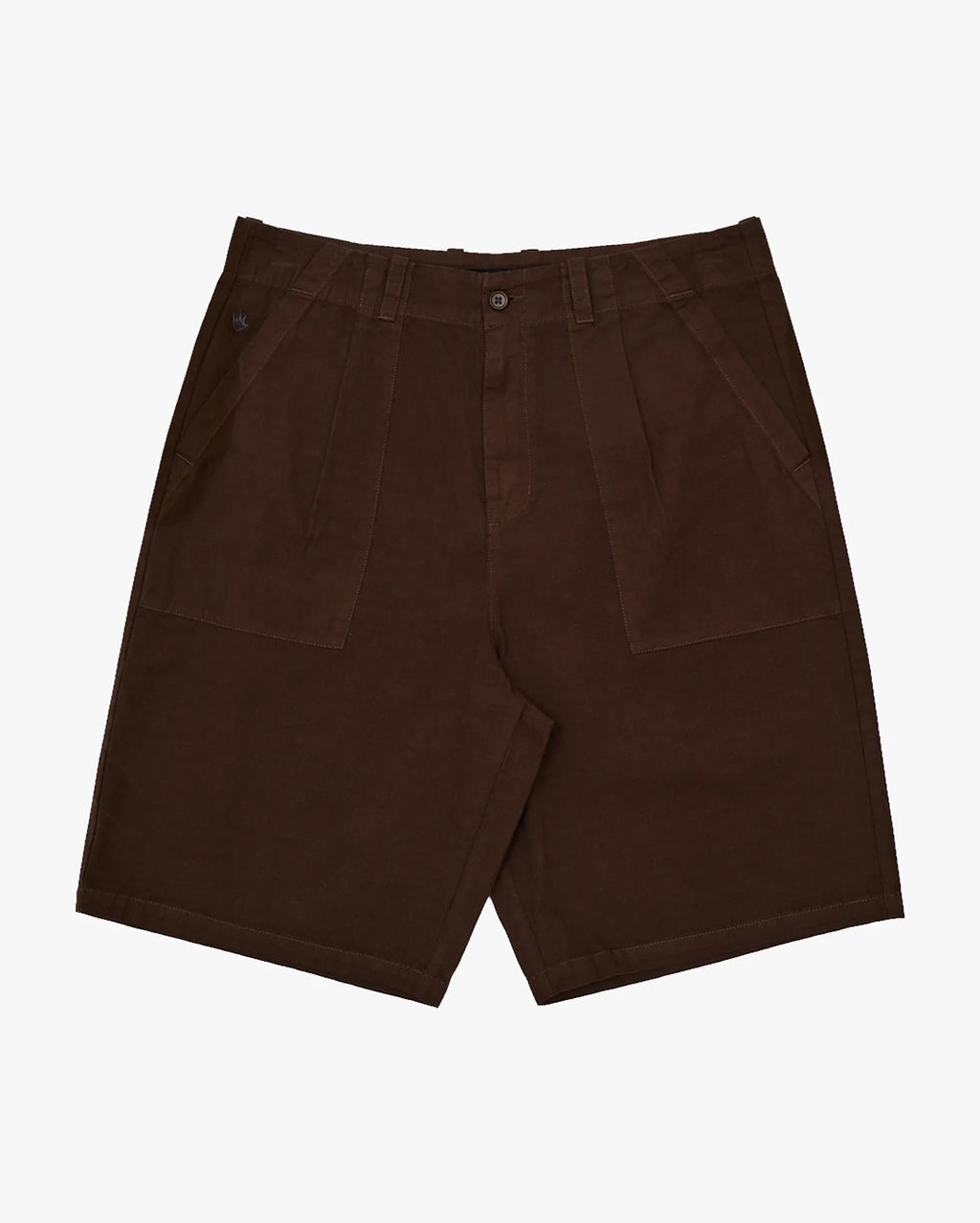 Glider 22" Pleated Shorts - Coffee by Afends - view 7