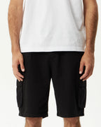 Summit 22" Pleated Cargo Short - Washed Black by Afends - view 2