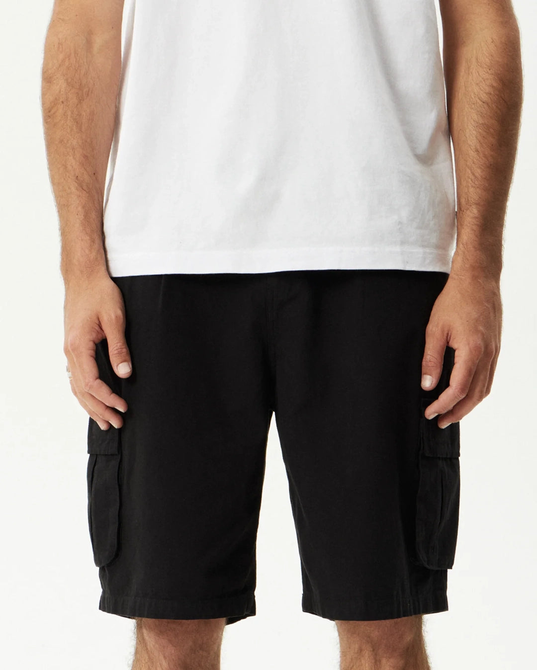 Summit 22" Pleated Cargo Short - Washed Black by Afends - view 2