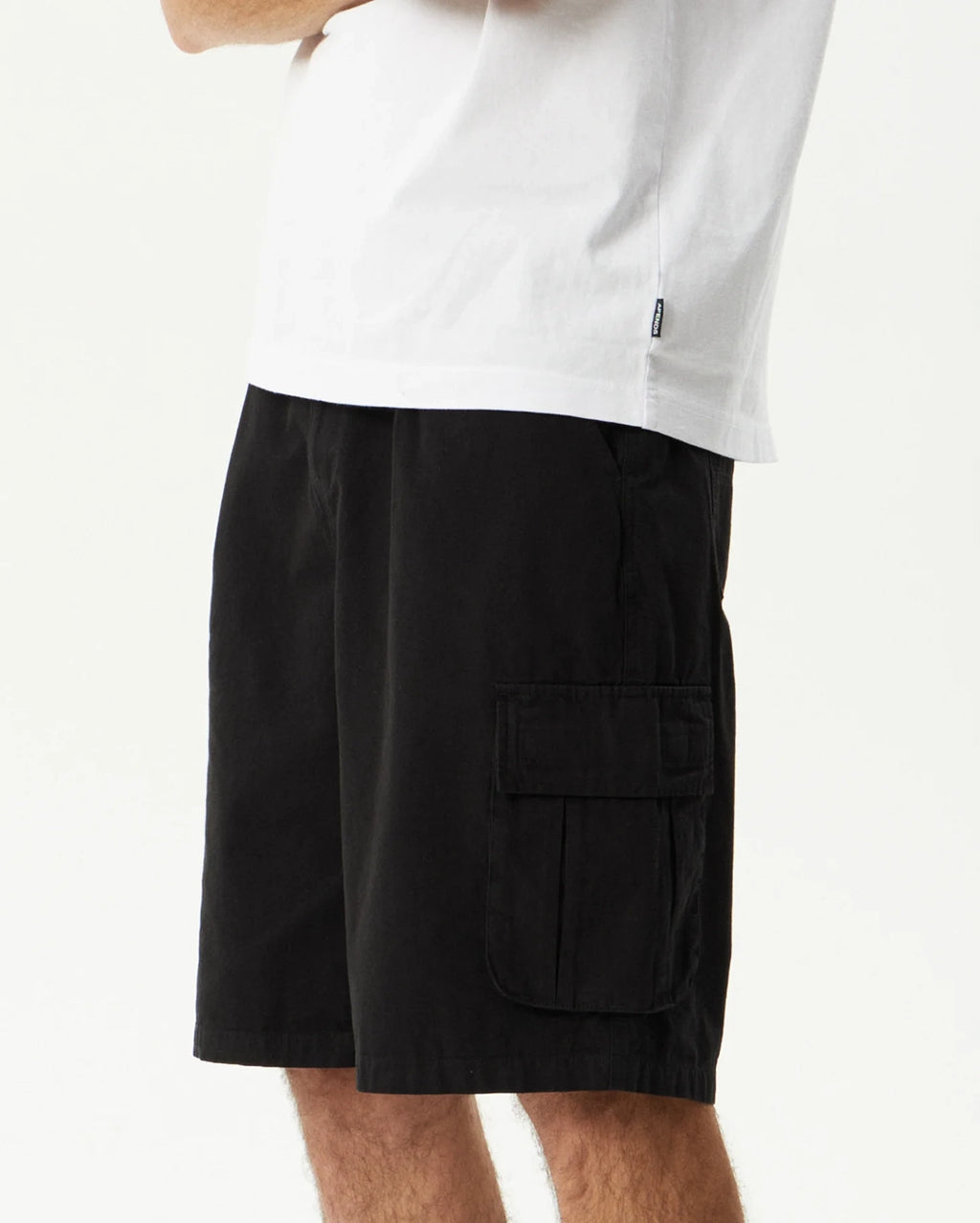 Summit 22" Pleated Cargo Short - Washed Black by Afends - view 3