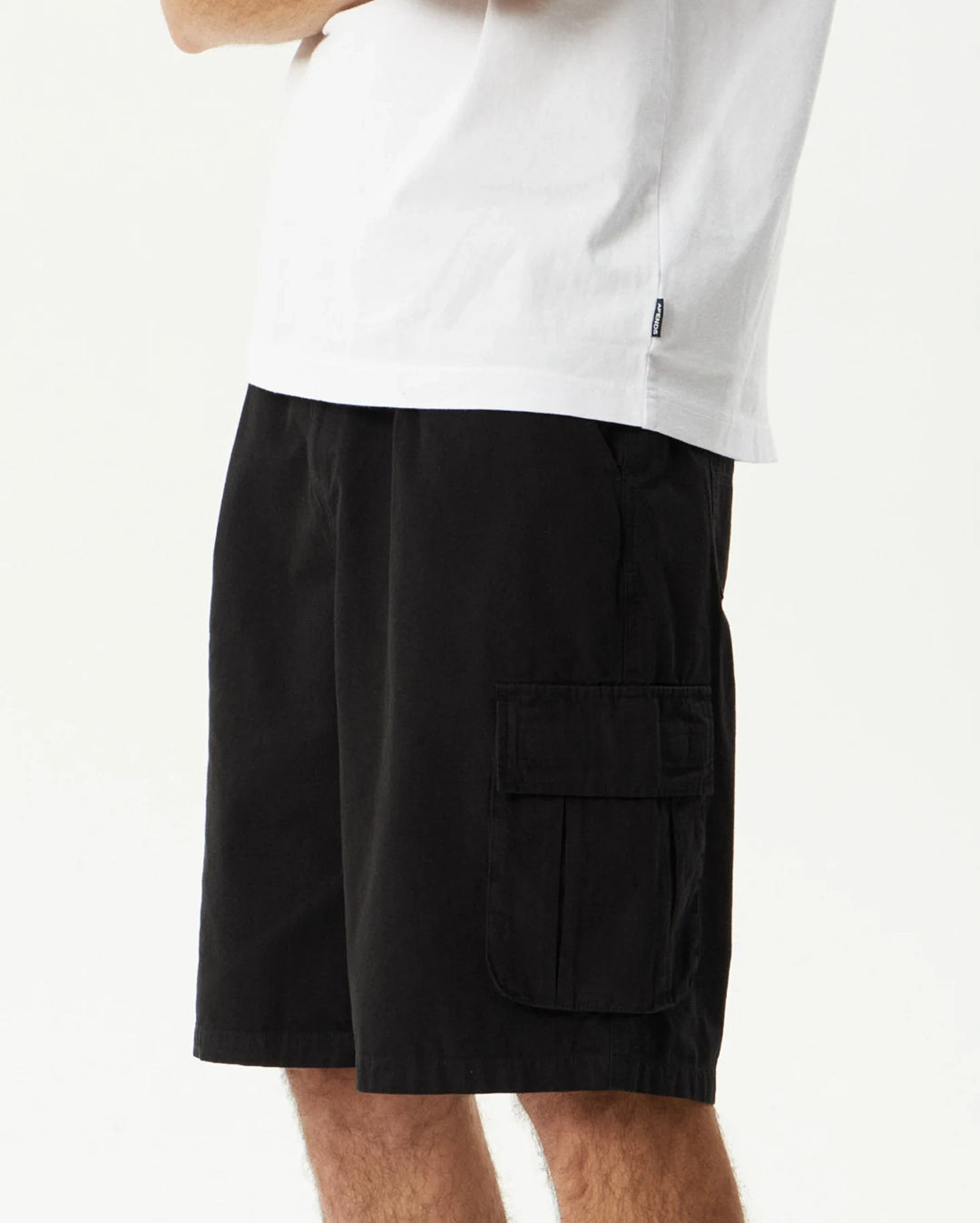 Summit 22" Pleated Cargo Short - Washed Black by Afends - view 3