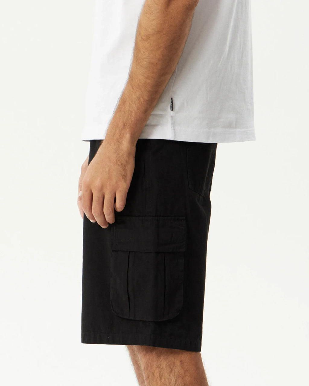 Summit 22" Pleated Cargo Short - Washed Black by Afends - view 4