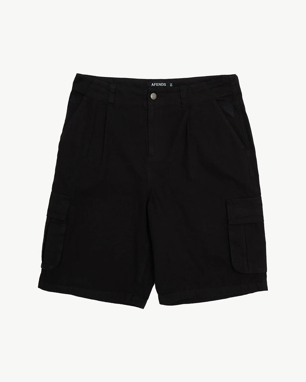 Summit 22" Pleated Cargo Short - Washed Black by Afends - view 8
