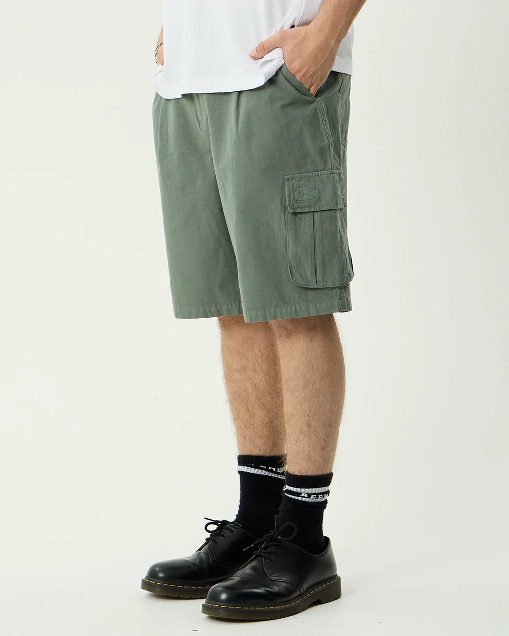 Summit 22" Pleated Cargo Short - Washed Sycamore by Afends - view 3