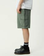 Summit 22" Pleated Cargo Short - Washed Sycamore by Afends - view 4