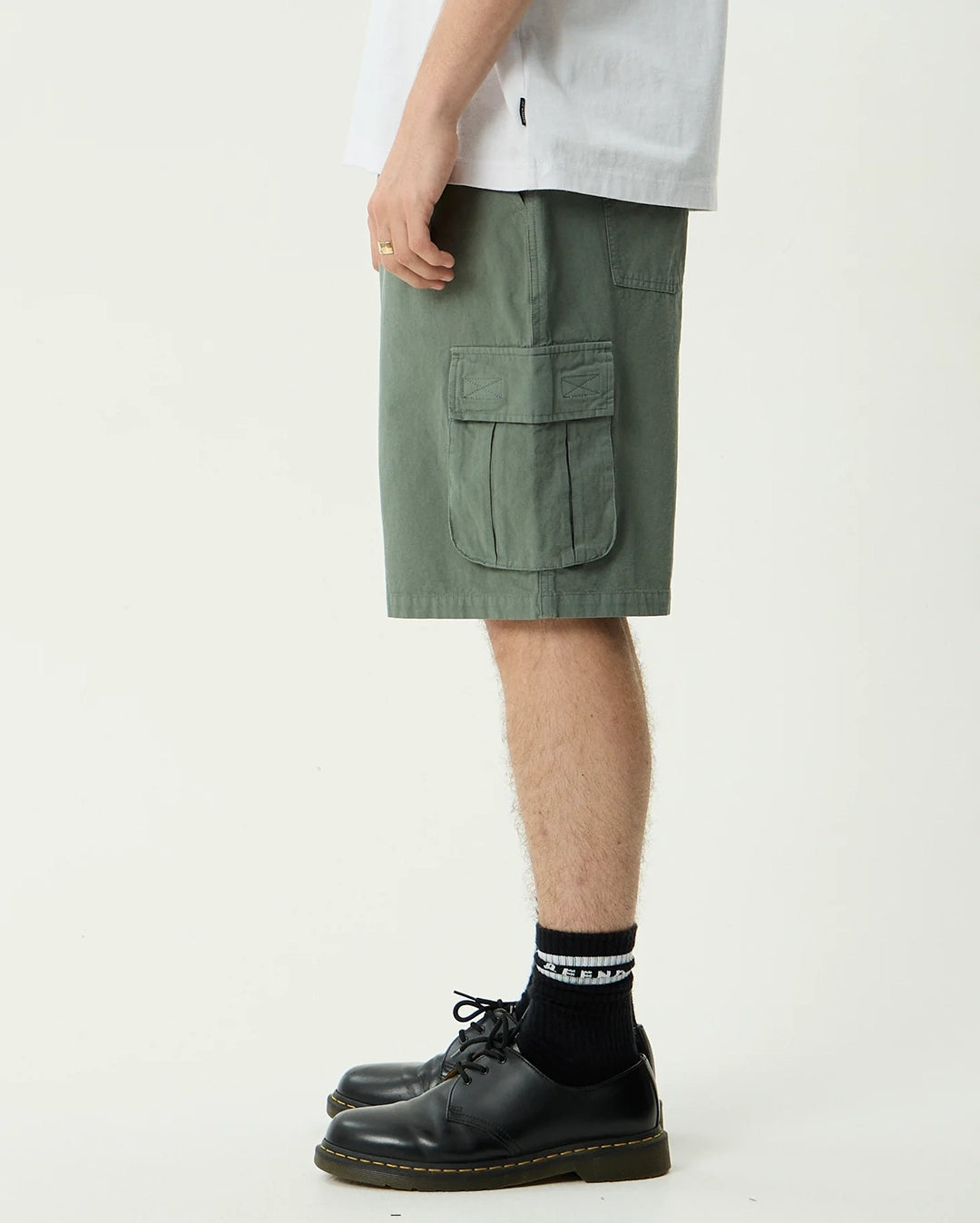 Summit 22" Pleated Cargo Short - Washed Sycamore by Afends - view 4