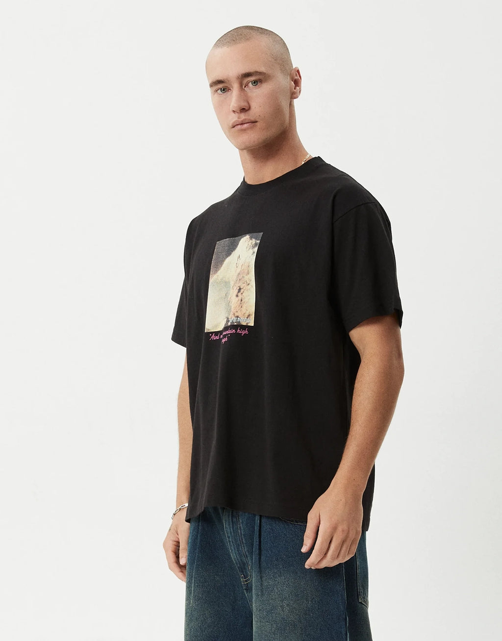 Too High Heavyweight Boxy T-Shirt - Black