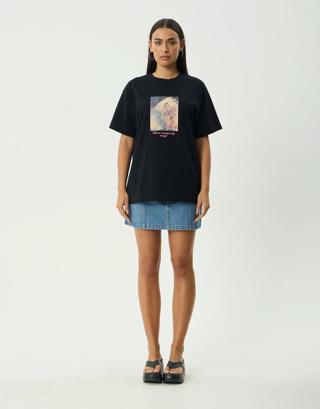 Too High Heavyweight Boxy T-Shirt - Black