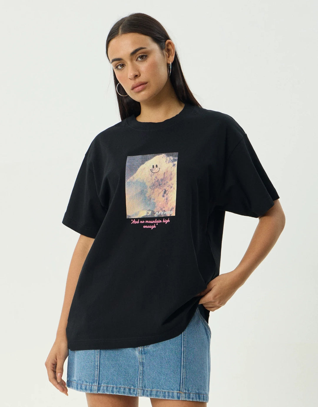 Too High Heavyweight Boxy T-Shirt - Black