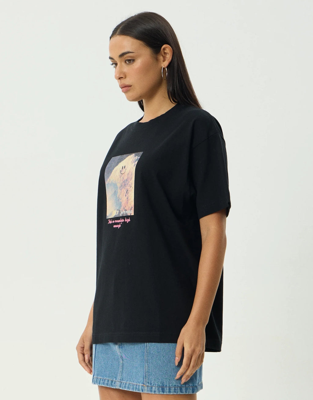 Too High Heavyweight Boxy T-Shirt - Black