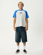 Drop Zone Heavyweight Raglan T-Shirt- Grey Marle by Afends - view 3
