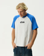 Drop Zone Heavyweight Raglan T-Shirt- Grey Marle by Afends - view 4