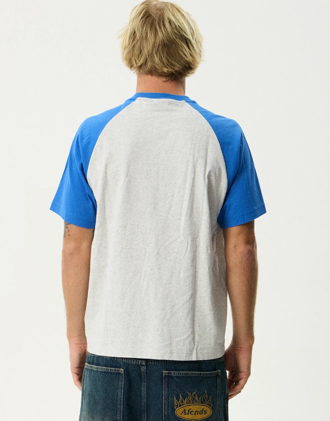 Drop Zone Heavyweight Raglan T-Shirt- Grey Marle