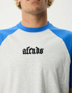 Drop Zone Heavyweight Raglan T-Shirt- Grey Marle by Afends - view 9