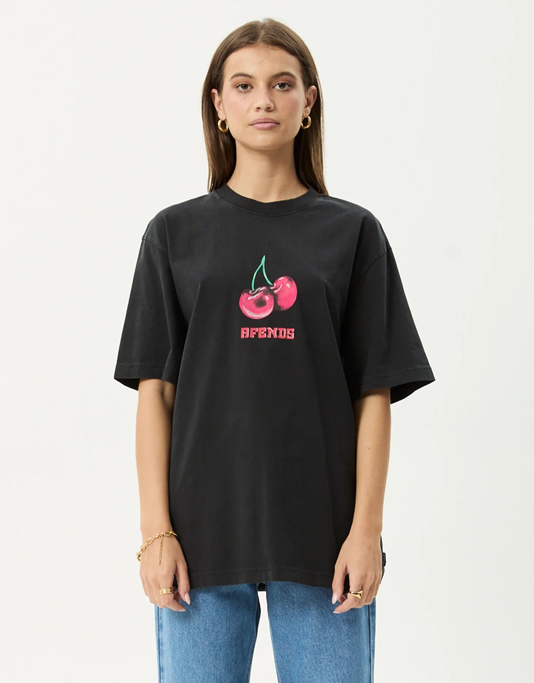 Abiza Retro T-Shirt - Stone Black