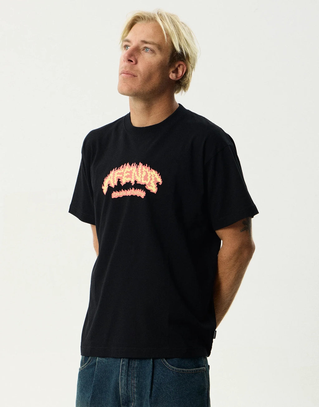 Flame On Boxy T-Shirt - Black