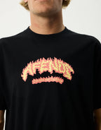 Flame On Boxy T-Shirt - Black by Afends - view 6