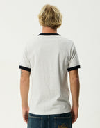 Perception Heavyweight Oversized Ringer T-Shirt - Grey Marle by Afends - view 7
