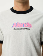 Perception Heavyweight Oversized Ringer T-Shirt - Grey Marle by Afends - view 8