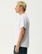 Liquid Metal Heavyweight Boxy T-Shirt - White by Afends - view 4