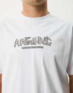 Liquid Metal Heavyweight Boxy T-Shirt - White by Afends - view 6