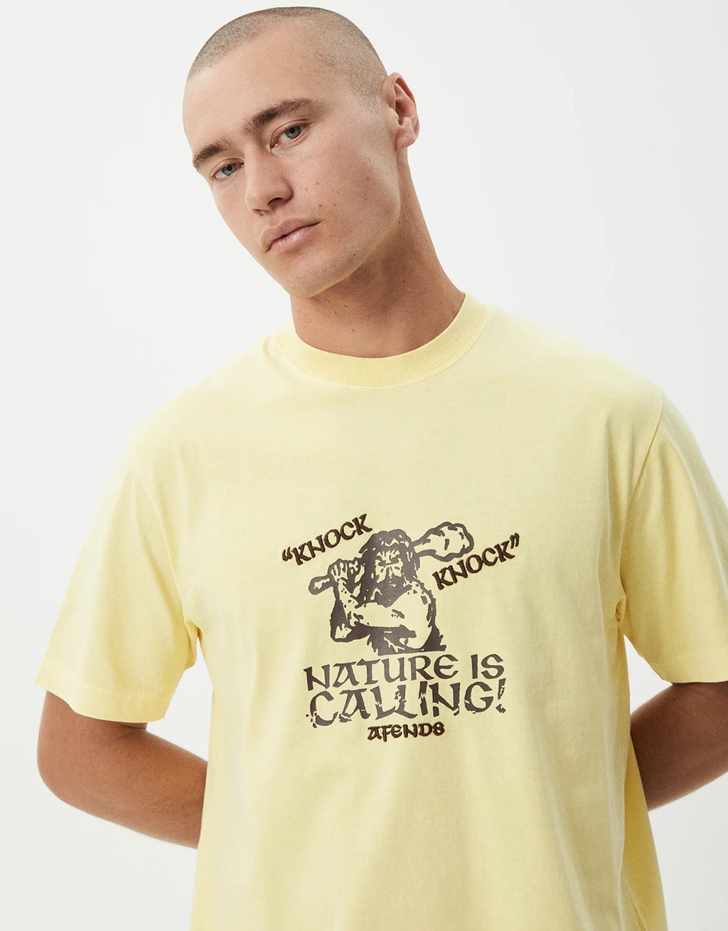 Knock Knock Retro T-Shirt - Washed Lemon