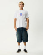 Wiped Out Boxy T-Shirt - White by Afends - view 3
