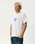 Wiped Out Boxy T-Shirt - White by Afends - view 4