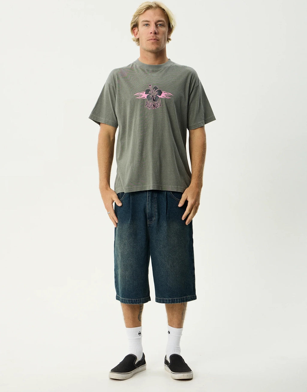 Wiped Out Boxy T-Shirt - Washed Sycamore