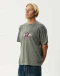 Wiped Out Boxy T-Shirt - Washed Sycamore by Afends