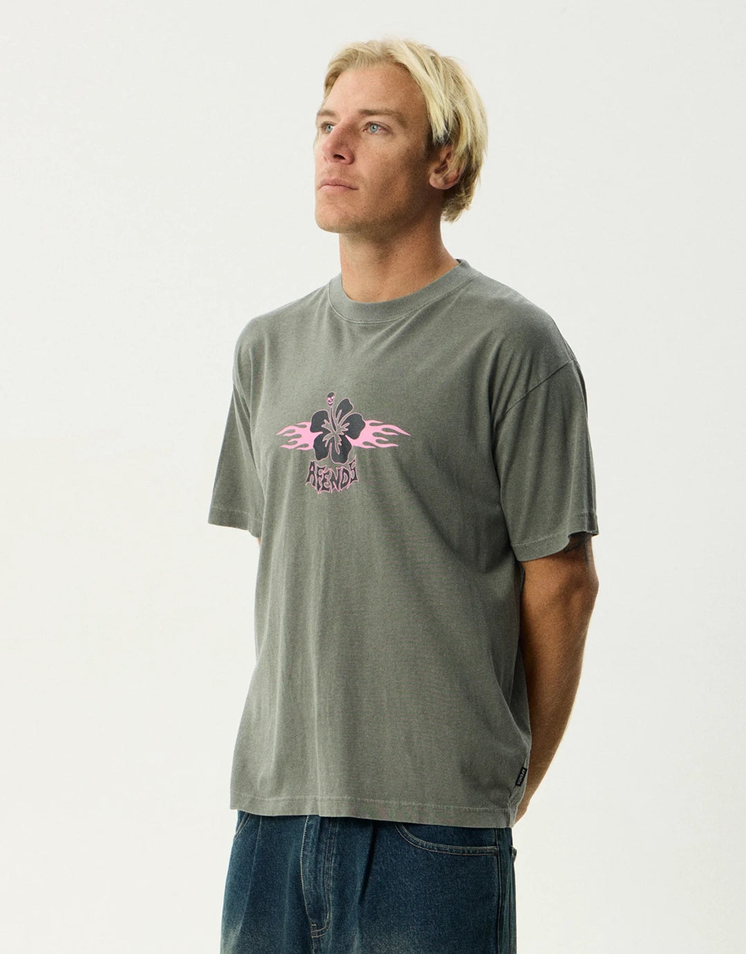 Wiped Out Boxy T-Shirt - Washed Sycamore