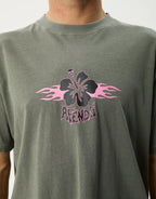 Wiped Out Boxy T-Shirt - Washed Sycamore by Afends - view 6