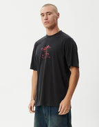 Flying Retro T-Shirt - Stone Black by Afends - view 3