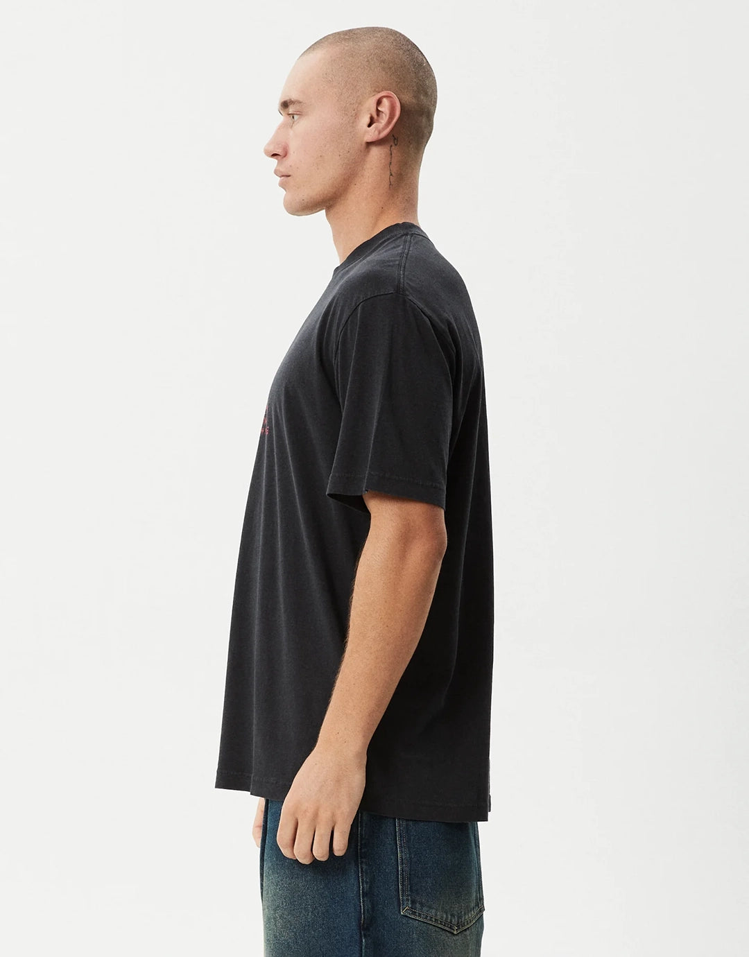 Flying Retro T-Shirt - Stone Black