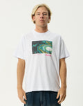 Space Race Boxy T-Shirt - White by Afends
